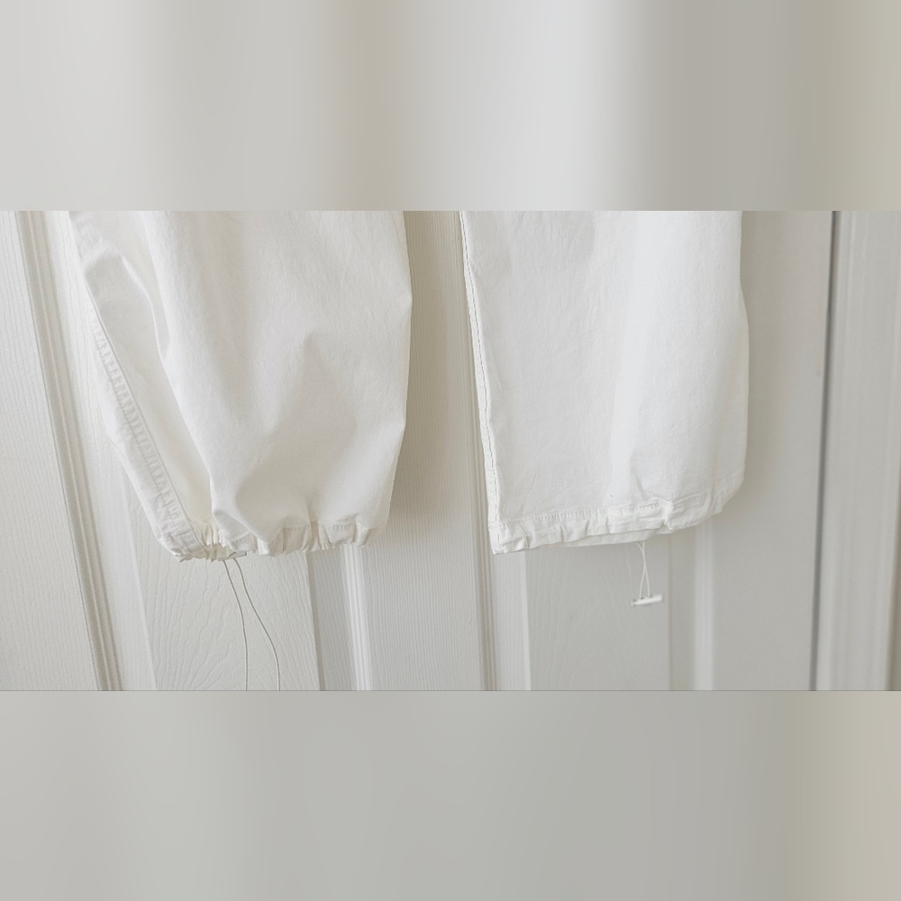 NWT Good American Womens Baggy Cargo Pants- White- Size 8 - Picture 9 of 15